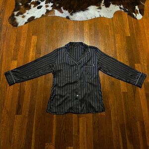 Victoria’s Secret Pinstripe Sleep Shirt Pajama Top Size Small